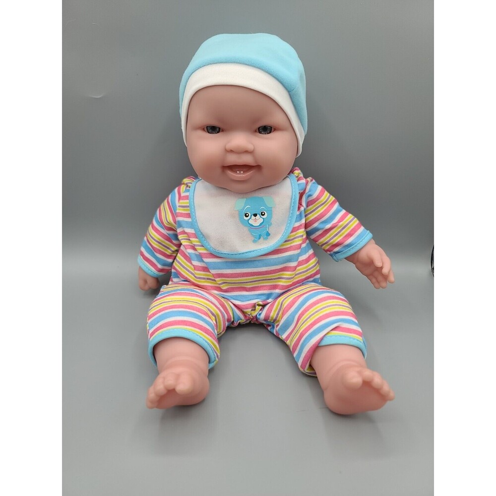 JC Toys Baby 14 Inch Washable Soft Baby Doll Outfit Hat Bib
